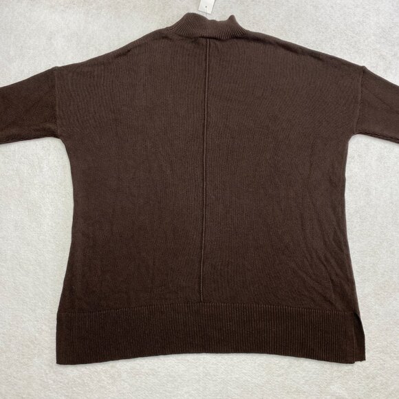 NWT Loft Ann Taylor Sweater Women's M Brown Knit Pullover Mock Neck $89 NEW - Picture 6 of 8